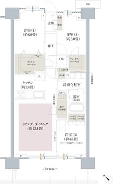 プラウド横浜東神奈川フロント 間取り D type