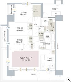 プラウド横浜東神奈川フロント 間取り K type