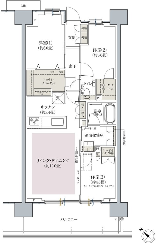 プラウド横浜東神奈川フロント 間取り C type