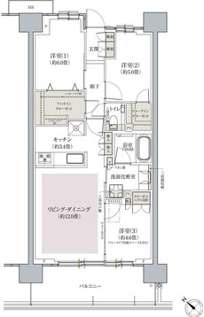 プラウド横浜東神奈川フロント 間取り C type
