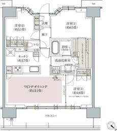 プラウド横浜東神奈川フロント 間取り L type