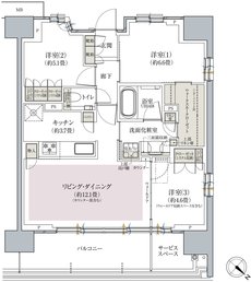 プラウド横浜東神奈川フロント 間取り M type