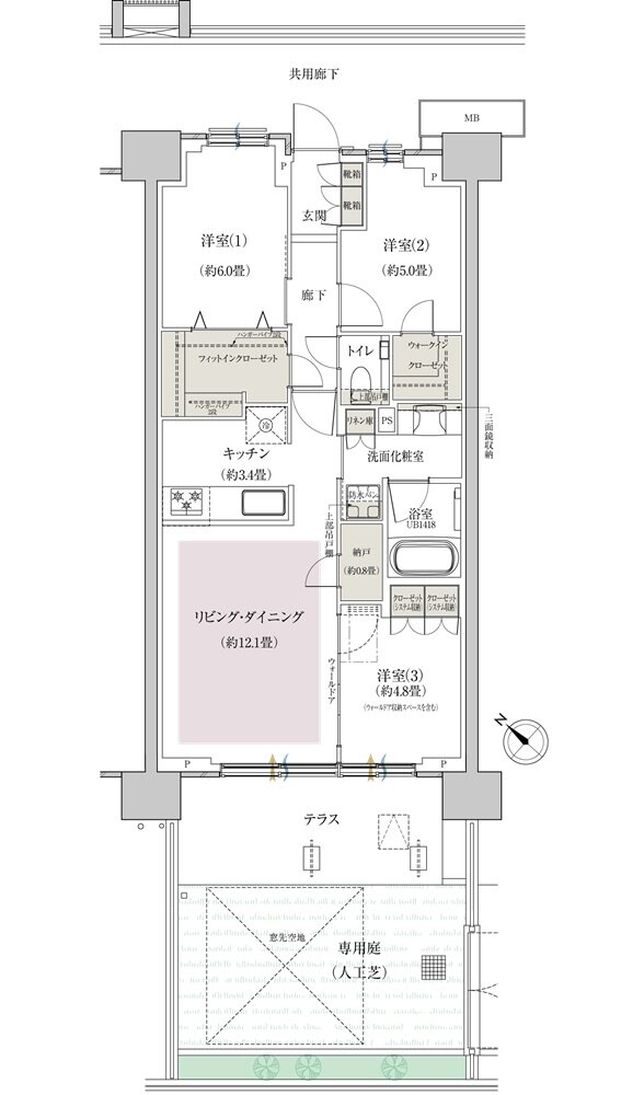 プラウド横浜東神奈川フロント 間取り Dt type