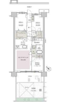 プラウド横浜東神奈川フロント 間取り Dt type