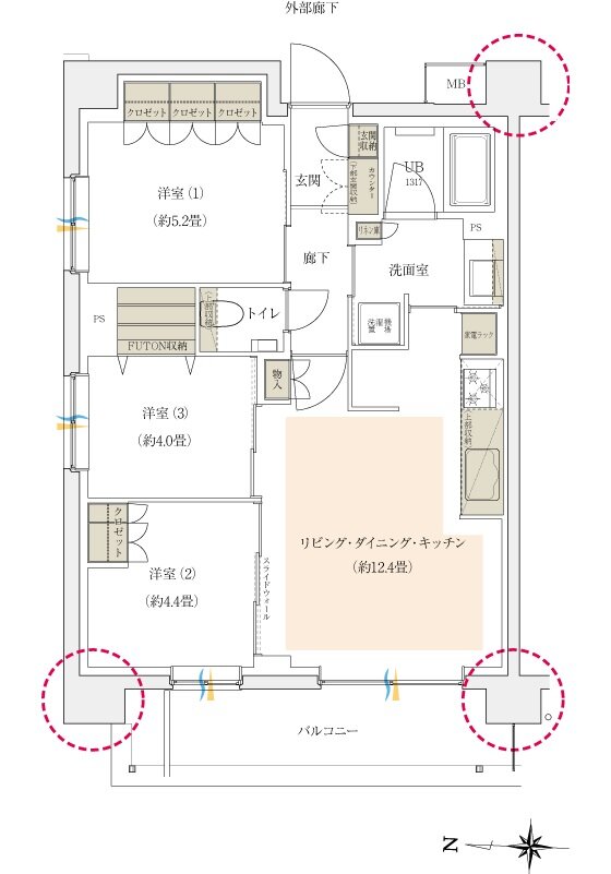 イニシア大田糀谷 間取り F1 type