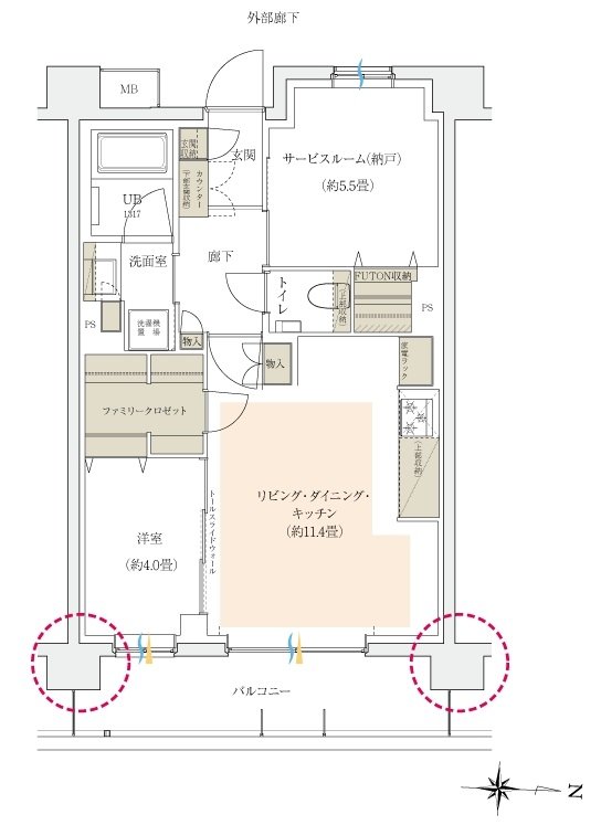 イニシア大田糀谷 間取り H type