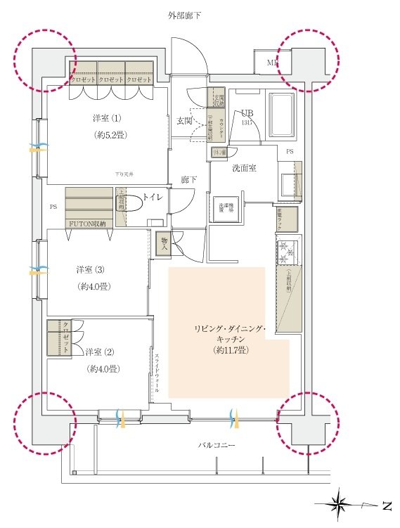 イニシア大田糀谷 間取り G1 type