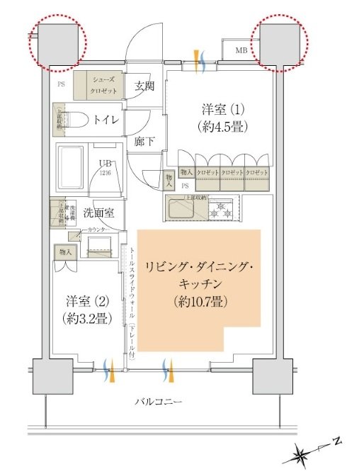 イニシア大田糀谷 間取り B2 type