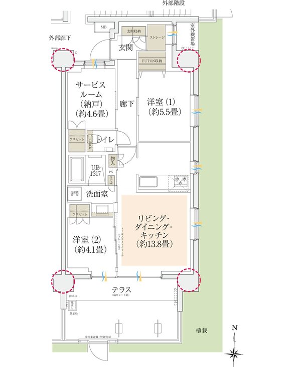 イニシア大田糀谷 間取り Et type