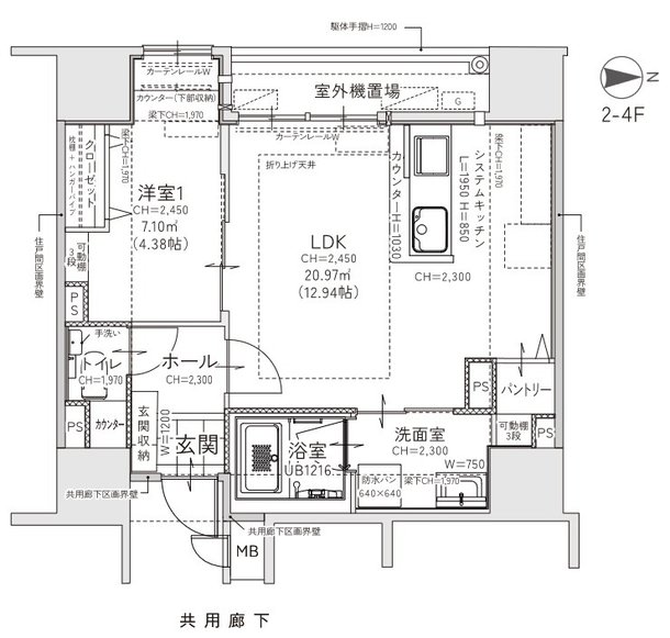 クレイルタワー下関海峡あいらんど 間取り CP-Cタイプ
