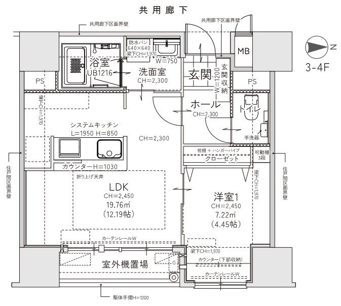 クレイルタワー下関海峡あいらんど 間取り CP-Iタイプ