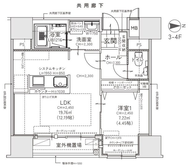 クレイルタワー下関海峡あいらんど 間取り CP-Iタイプ