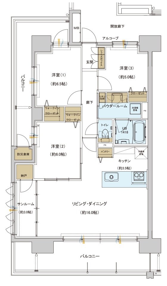 グランフォセット福島上町 間取り A type