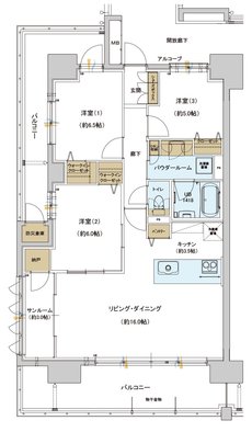 グランフォセット福島上町 間取り A type