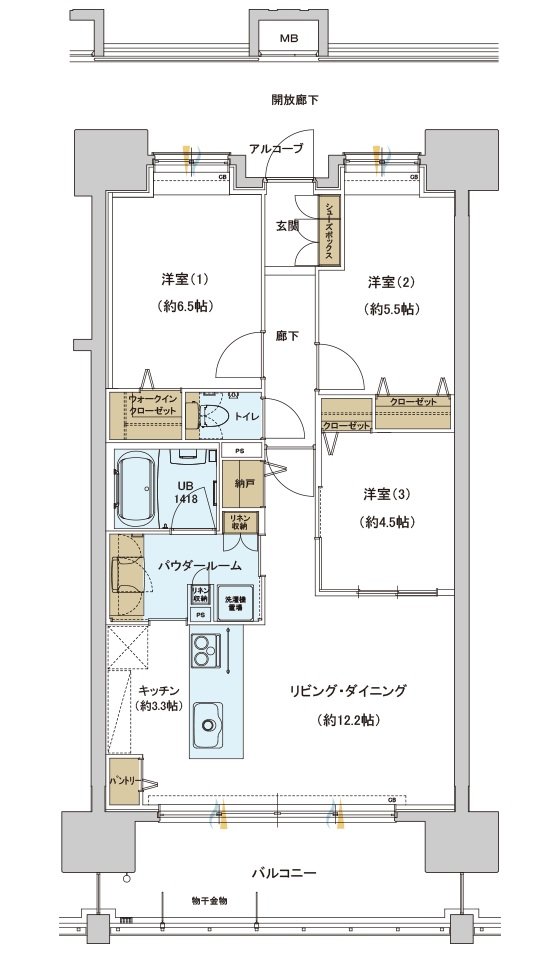 グランフォセット福島上町 間取り D type