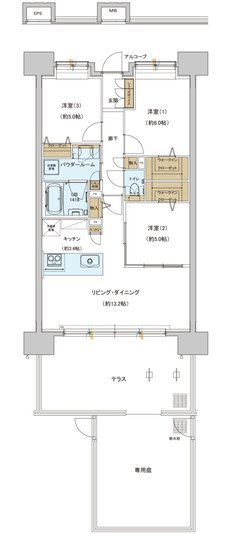 グランフォセット福島上町 間取り Fg type