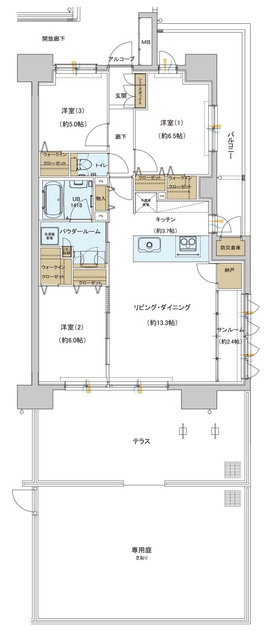 グランフォセット福島上町 間取り Gg type