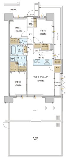 グランフォセット福島上町 間取り Gg type