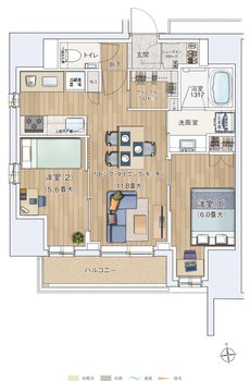 ルジェンテ上野稲荷町 間取り Aタイプ