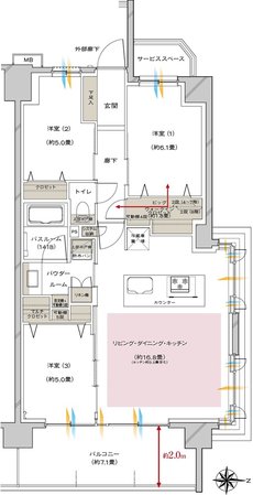 ヴェレーナ大和 間取り J-type