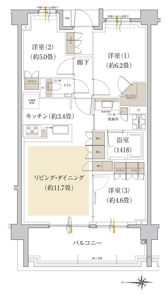 Brillia(ブリリア) 世田谷上北沢 間取り B1 type