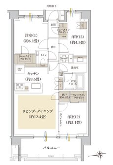 Brillia(ブリリア) 世田谷上北沢 間取り C type