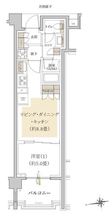 Brillia(ブリリア) 世田谷上北沢 間取り Q type