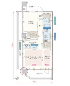 エクセレントシティ羽沢横浜国大 間取り A type