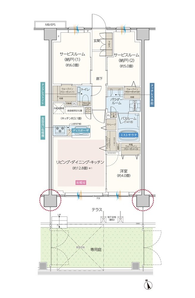 エクセレントシティ羽沢横浜国大 間取り C1g type