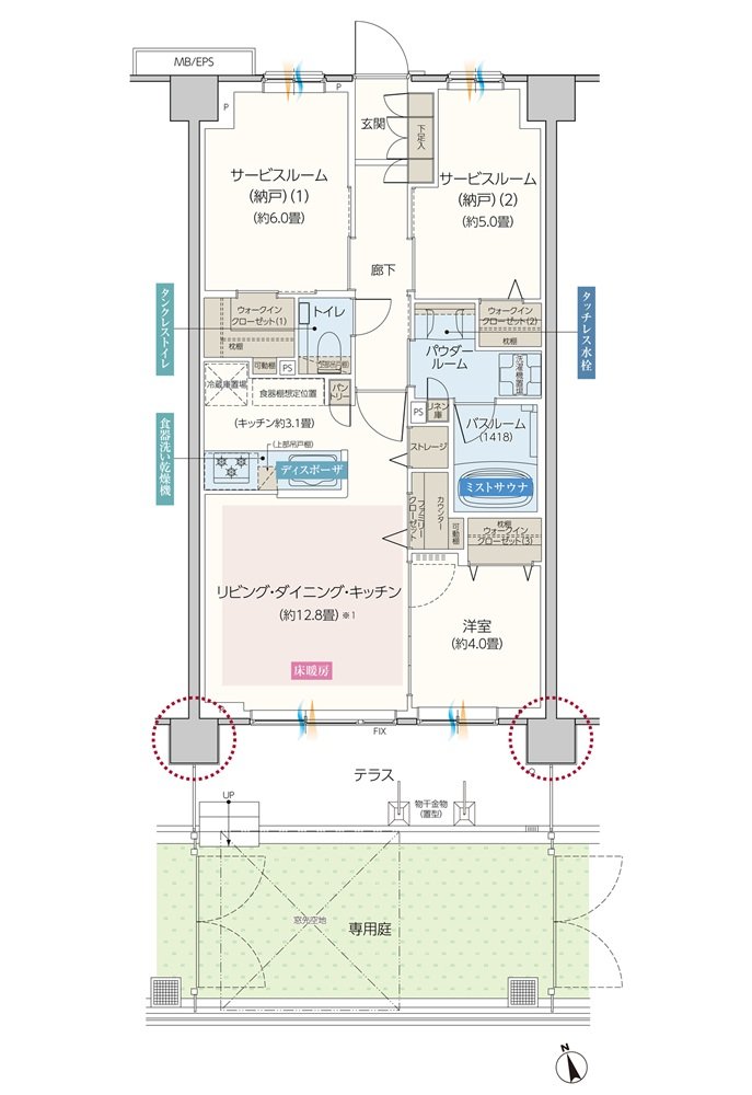 エクセレントシティ羽沢横浜国大 間取り C1g type