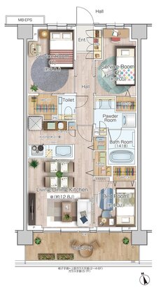 エクセレントシティ羽沢横浜国大 間取り C1 type