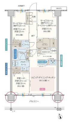 エクセレントシティ羽沢横浜国大 間取り D2 type