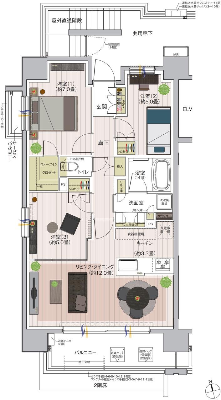 ワザック小山城山町 間取り A type