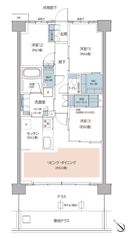 リーフィアレジデンス栗平テラス 間取り Ft type