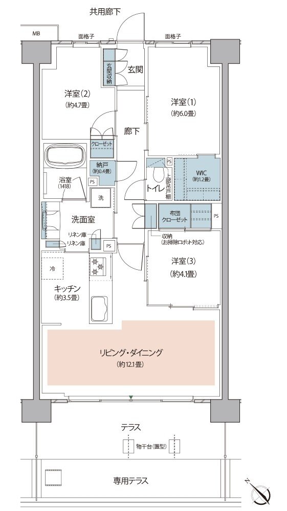 リーフィアレジデンス栗平テラス 間取り Ft type