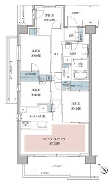 リーフィアレジデンス栗平テラス 間取り A type