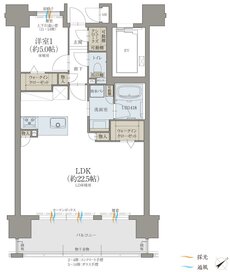 オーヴィジョン上熊本駅前 間取り B TYPE〈MENUPLAN〉