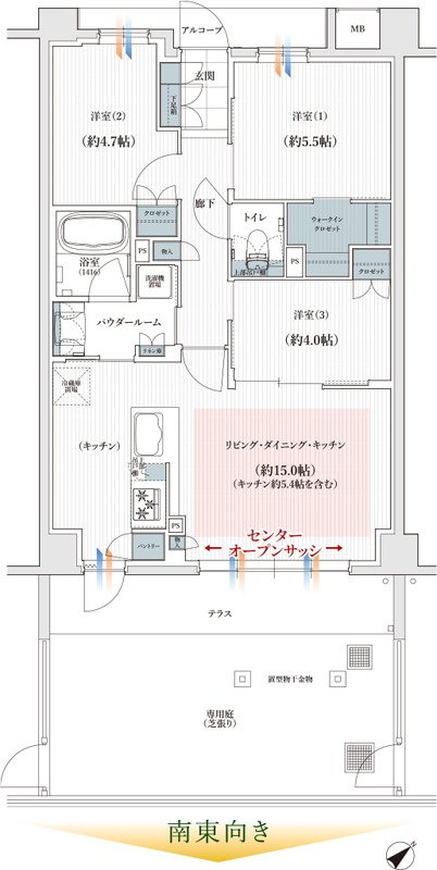 ユニハイム所沢 間取り G1gタイプ