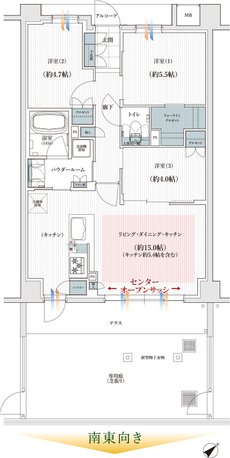 ユニハイム所沢 間取り G1gタイプ