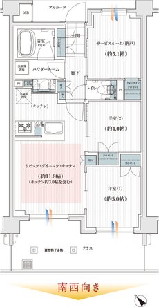 ユニハイム所沢 間取り Ctタイプ