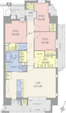 エイルマンション九大学研都市 間取り Dタイプ MODELROOM PLAN