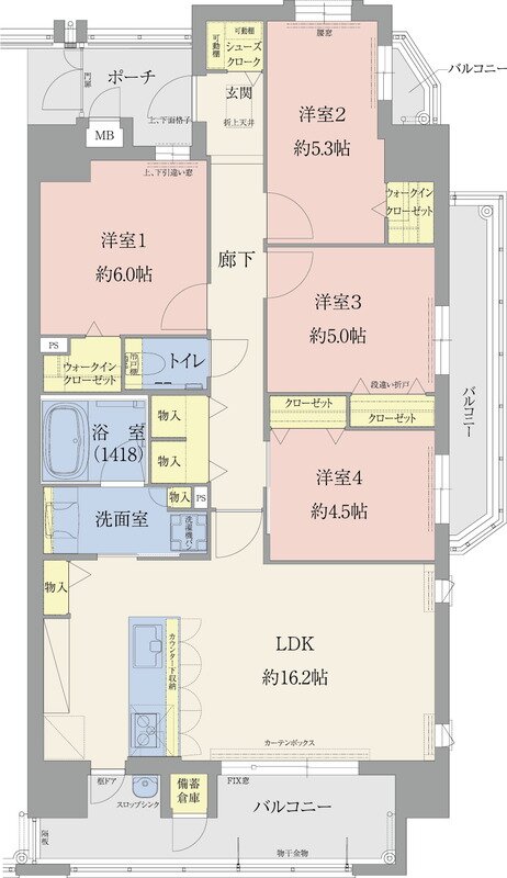 エイルマンション九大学研都市 間取り Dタイプ