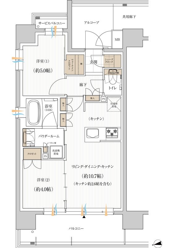 ユニハイム朝霞本町 間取り Aタイプ