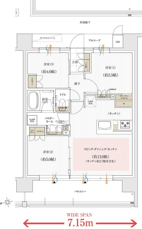 ユニハイム朝霞本町 間取り Dタイプ