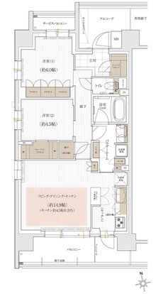 ユニハイム朝霞本町 間取り Eタイプ（メニュープラン）