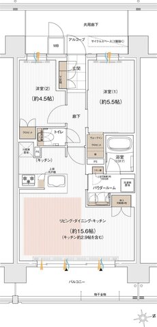 ユニハイム朝霞本町 間取り Kタイプ（メニュープラン）