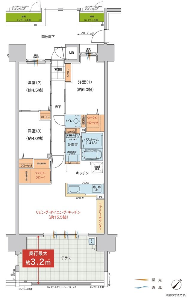 ヴェルディ・プロムナード［祇園］ 間取り E1 type（1階）