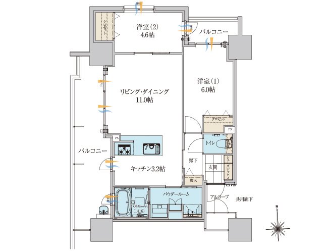 アルファガーデン岡山城下 間取り A TYPE