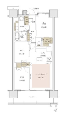 ザ・パークハウス 川越フロント 間取り G1 type［第2期］
