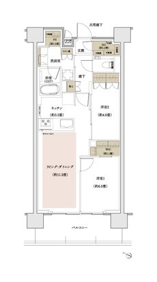 ザ・パークハウス 川越フロント 間取り D type［最終期(第三期)］